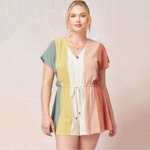 Linen Blend Boho Romper *SEE NOTES